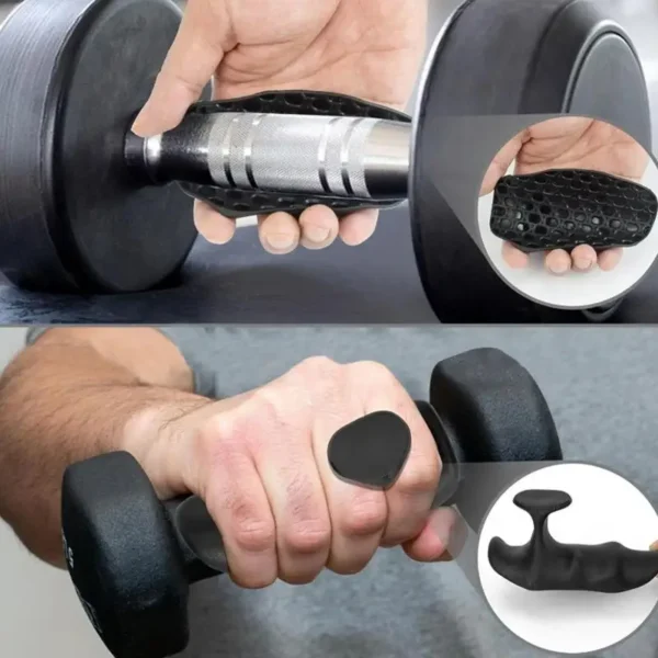 Anti-Slip Workout Grips Silicone Non-Slip Fingerless Crosstraining Grips Gym Hand Gloves Dumbbell Gripper Exercise Support
