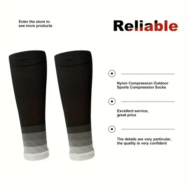 1 Pair Compression Calf Sleeves Breathable Nylon Blend Supportive Design for Running Yoga Cycling Calf Compression Sleeve