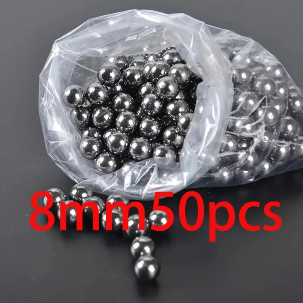 High Carbon Steel Beads 50-100pcs - 6mm & 8mm, Durable for Bearings, Slingshots, Pinball, Industrial Use - Shooting Accessories