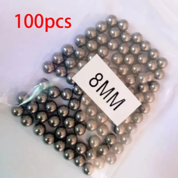High Carbon Steel Beads 50-100pcs - 6mm & 8mm, Durable for Bearings, Slingshots, Pinball, Industrial Use - Shooting Accessories