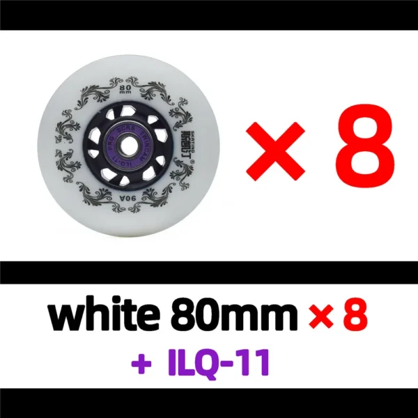 8pcs 90A 72mm 76mm 80mm roller skates wheel inline slide wheels asphalt ruedas roller skating tyre rodas SEBA ILQ11 Fast Ship608