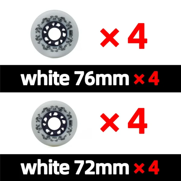 8pcs 90A 72mm 76mm 80mm roller skates wheel inline slide wheels asphalt ruedas roller skating tyre rodas SEBA ILQ11 Fast Ship608