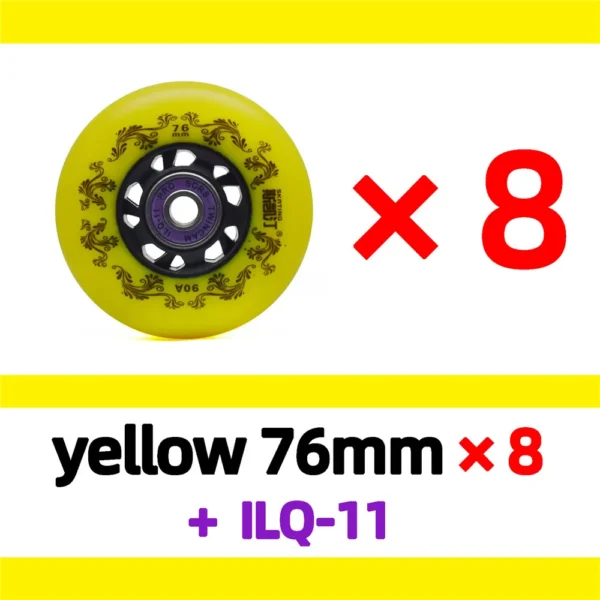 8pcs 90A 72mm 76mm 80mm roller skates wheel inline slide wheels asphalt ruedas roller skating tyre rodas SEBA ILQ11 Fast Ship608