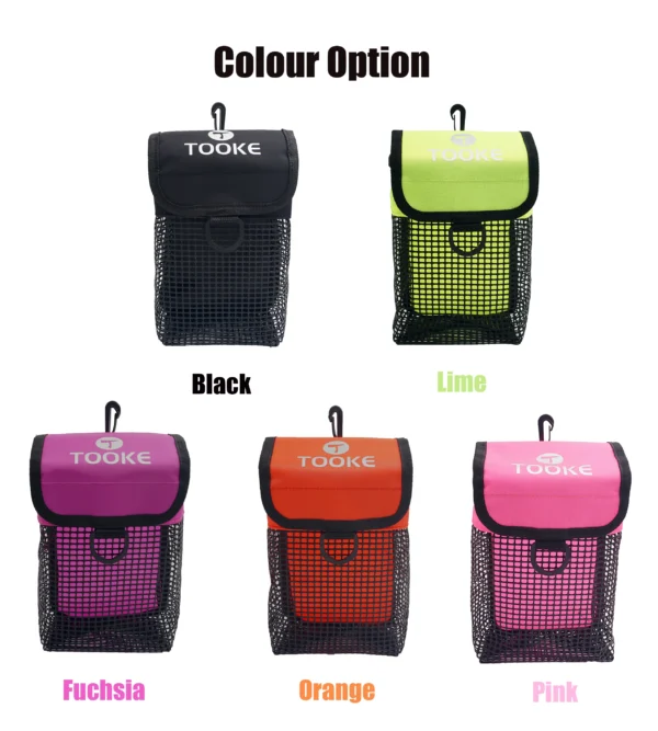 Ha223c1a4648845d390d1a387e1afe845p.webp Scuba Diving Reel Bolt Snap & SMB Safety Marker Buoy Mesh Gear Bag Equipment Holder Carry Pouch - Choice of Colors