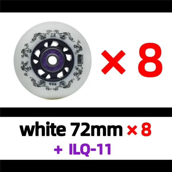 8pcs 90A 72mm 76mm 80mm roller skates wheel inline slide wheels asphalt ruedas roller skating tyre rodas SEBA ILQ11 Fast Ship608