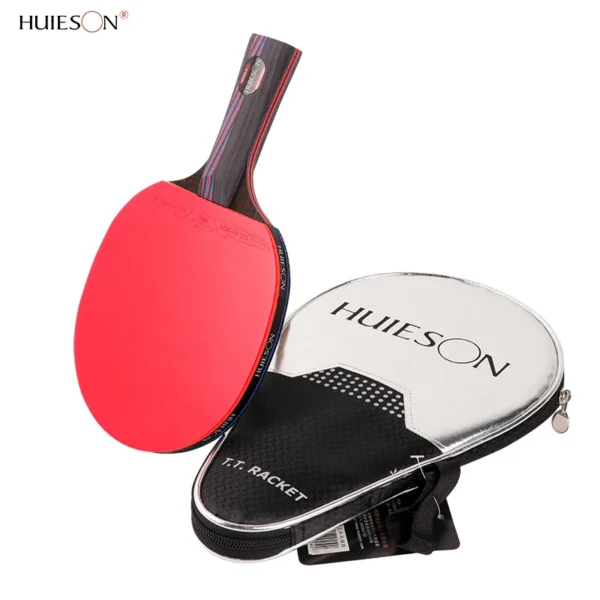 Hb861b94fe5764a1ab17b8aad8d347ebay.webp Huieson Carbon Fiber Table Tennis Racket Blade Double Face Pimples-in Racket Rubber Ping Pong Paddle for Senior Players
