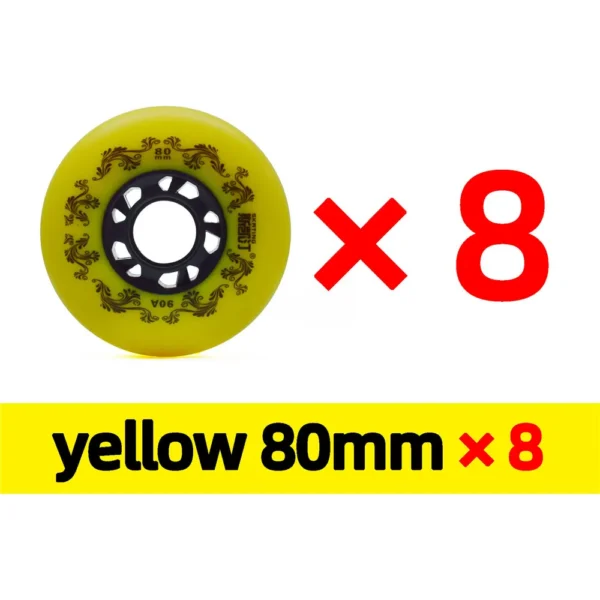 8pcs 90A 72mm 76mm 80mm roller skates wheel inline slide wheels asphalt ruedas roller skating tyre rodas SEBA ILQ11 Fast Ship608