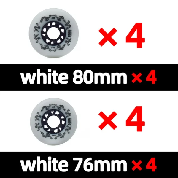8pcs 90A 72mm 76mm 80mm roller skates wheel inline slide wheels asphalt ruedas roller skating tyre rodas SEBA ILQ11 Fast Ship608