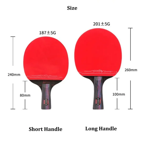 He699532f10f24537b384b532a61946b28.webp Huieson Carbon Fiber Table Tennis Racket Blade Double Face Pimples-in Racket Rubber Ping Pong Paddle for Senior Players