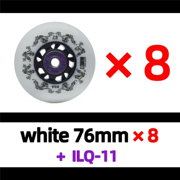8pcs 90A 72mm 76mm 80mm roller skates wheel inline slide wheels asphalt ruedas roller skating tyre rodas SEBA ILQ11 Fast Ship608