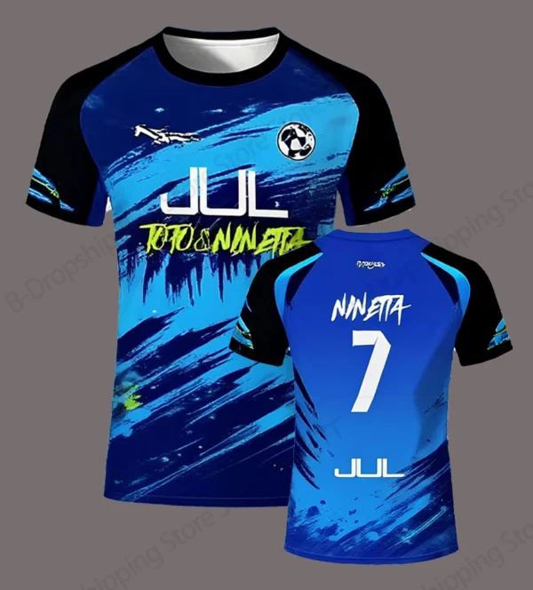 Jersey 90 minute JUL MM8 Football 3d Print T-shirt Men Women Fashion Short Sleeve Tops Tees Sports Tshirt Y2k Clothing New 2025