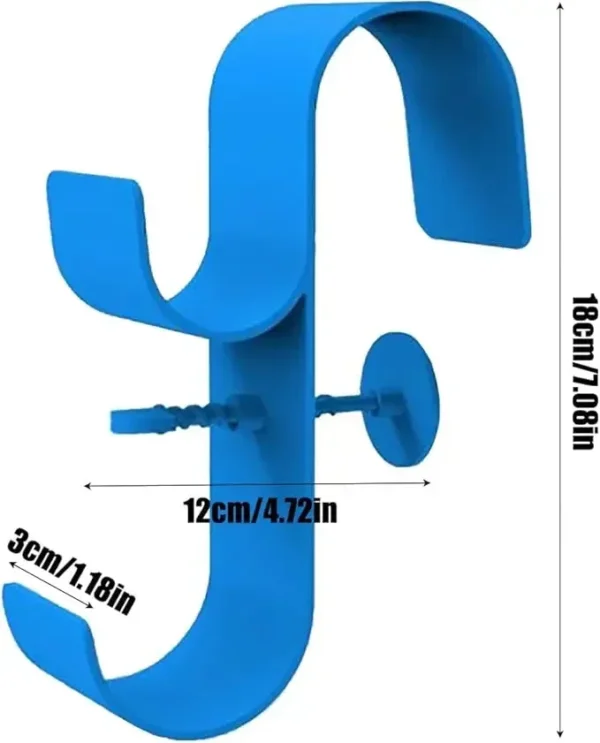 Poolside Pool Leaf Skimmer Net Holder  Above Ground Pool Pole Hange Adjustable Telescopic Swimming Pole Hooks  Accessories