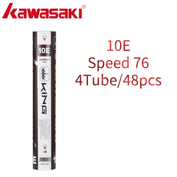 Kawasaki Badminton Ball KING 8E/10E Goose Feather Shuttlecock Badminton for Training Racquet Sport Durable Shuttlecocks