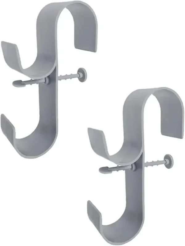 Poolside Pool Leaf Skimmer Net Holder  Above Ground Pool Pole Hange Adjustable Telescopic Swimming Pole Hooks  Accessories