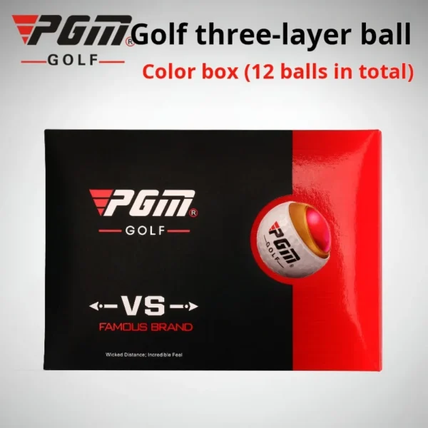 PGM Golf Ball Three-layer Match Balls Gift Box Package Synthetic Rubber Material