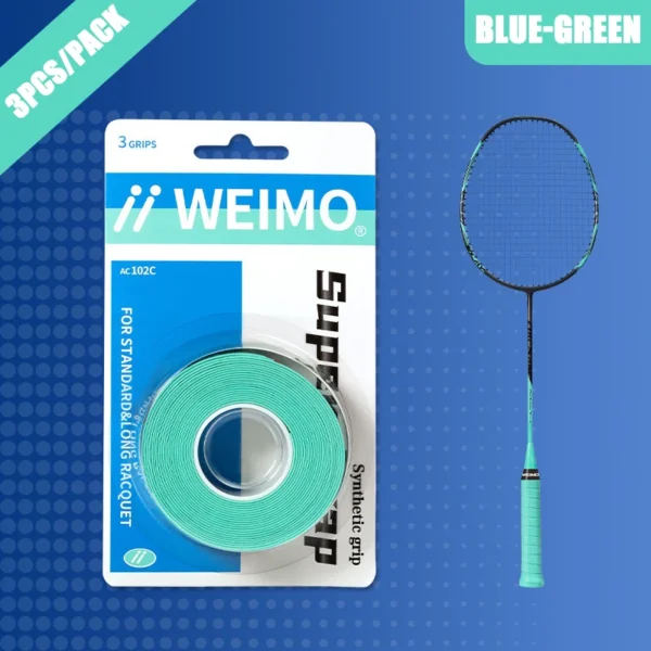 S26eaff71af81492d936532728560c8eaU.webp 3pcs/Pack Badminton Hand Rubber Wrap Around Handle With Anti-Slip Sweatband Grip Handle Leather Badminton Hand Rubber