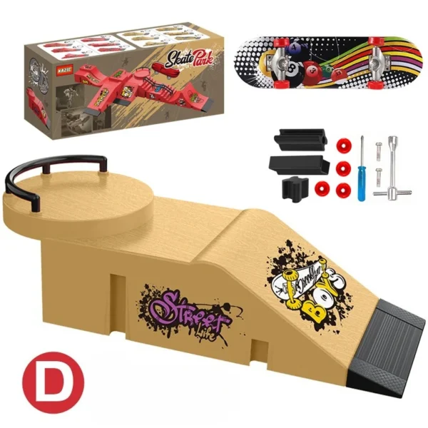 S2ae9712a8af148ae9c519b80e35dd984m.webp Professional Finger Skateboard DIY Skateboard Park Ramp Accessories Technology Deck Scene Venue Combination Toys Small Gifts