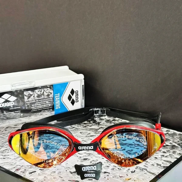 Arena Swimming Goggles Men's and Women's Waterproof Anti-fog Coated Swimming Goggles Swimming Cap Set