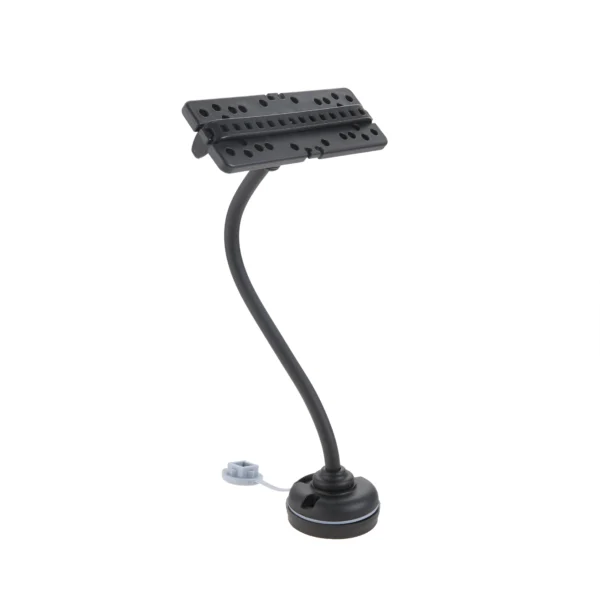 1pc Kayak Electronic Fish Finder Mount Base 360 Degree Swivel Fishfinder GPS Plate Rotating Boat Supporter Black Nylon