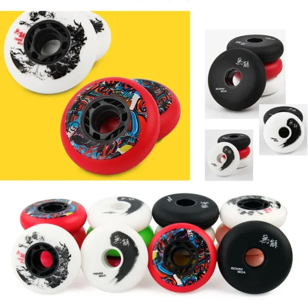 88A to 90A 72 76 80 mm Slide Inline Roller Skates Wheels for FSK Street Driveway Sakting for Professional SEBA Powerslide Patine
