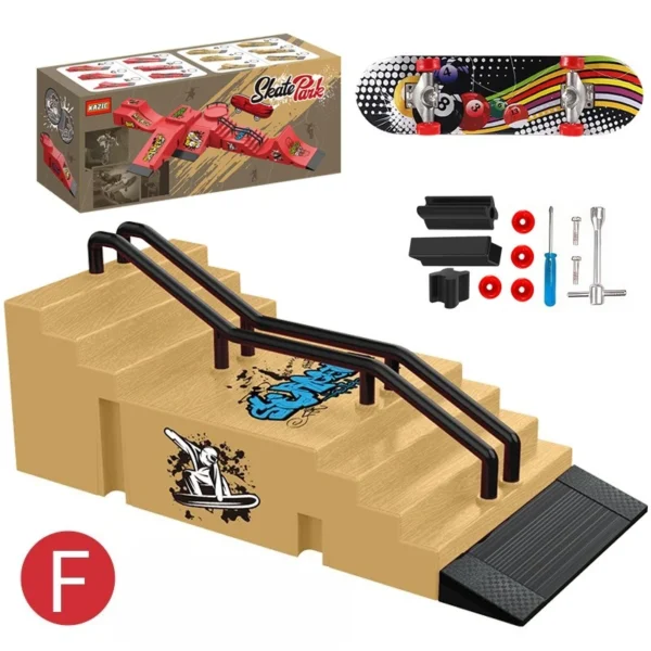 S45c9bc1f77e340e19011f16beb70270c9.webp Professional Finger Skateboard DIY Skateboard Park Ramp Accessories Technology Deck Scene Venue Combination Toys Small Gifts