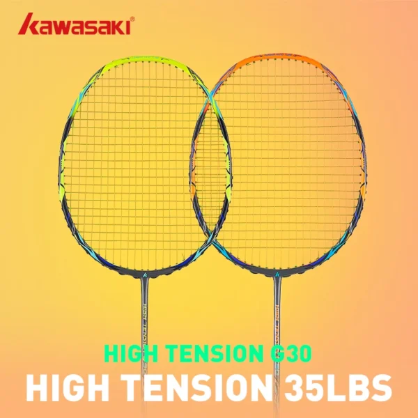S4616345ddc8c4a1aa536d85b93dd67beg.webp Kawasaki Badminton Racket New Professional HIGH TENSION 35LBS 100% Graphite Badminton Racquet HIGH TENSION G30 WITH STRUNG