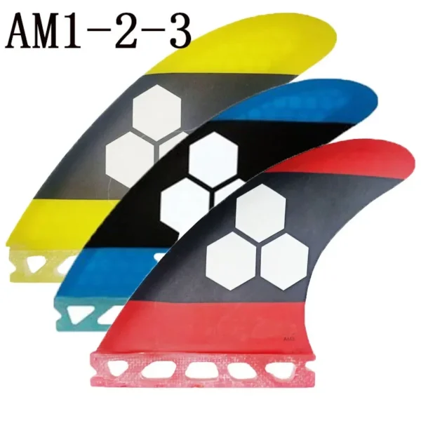 BiLong FUT AM-Size 3-Fin Surfboard Fins Glass Fiber Composite Material Tail Wave Surfboard Accessories Wakeboard Surf Fin