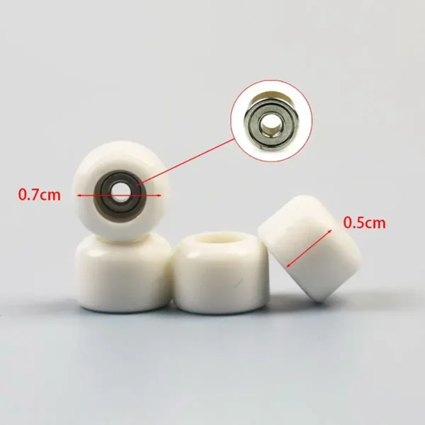 4Pcs Urethane CNC Bearing Wheel For Fingerboard Professional PU+Metal Mini Finger Skate Board Wheels