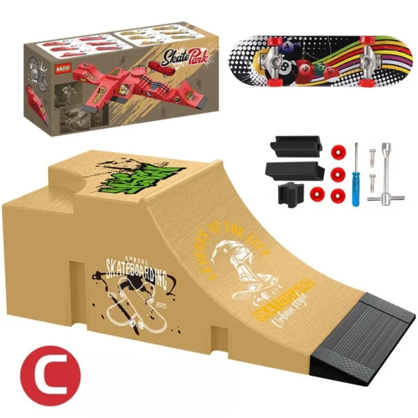 S5864355f85be48f48c6fde48088a9e2aF.webp Professional Finger Skateboard DIY Skateboard Park Ramp Accessories Technology Deck Scene Venue Combination Toys Small Gifts