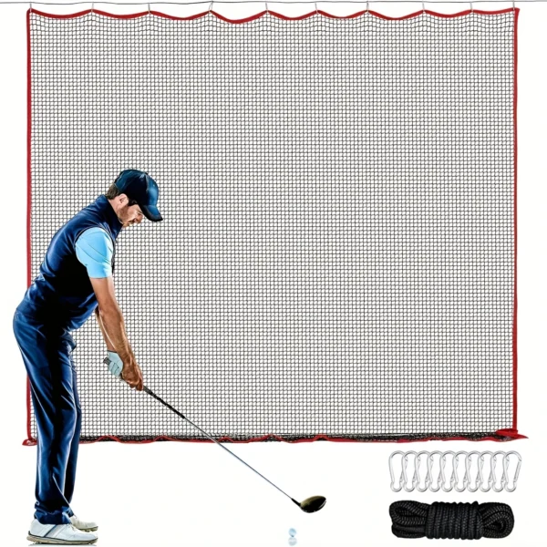 Golf Netting, 10x10 Ft Golf Practice Net and Sports Netting, High Impact Golf Hitting Barrier Net, Heavy Duty Golf Ball Netting,