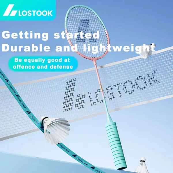 S6866c93be4dc4819b92bcf6b804d28e0p.webp LOSTOOK Badminton Racket with 3 Nylon Shuttlecocks/1 Carry Bag Original By Beginners Badminton Set Sports Fitness equipment