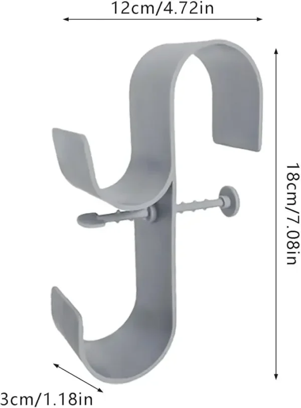 Poolside Pool Leaf Skimmer Net Holder  Above Ground Pool Pole Hange Adjustable Telescopic Swimming Pole Hooks  Accessories