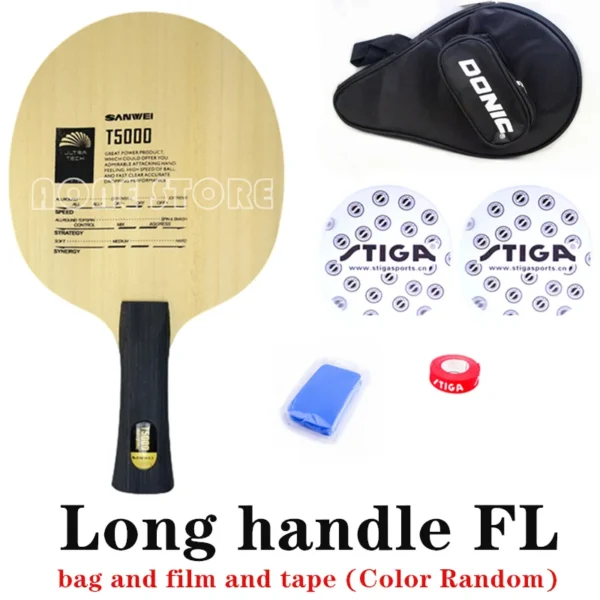 SANWEI T5000 CARBON Table Tennis Blade (5+2 Outer Carbon) T-5000 Original SANWEI Ping Pong Bat Paddle