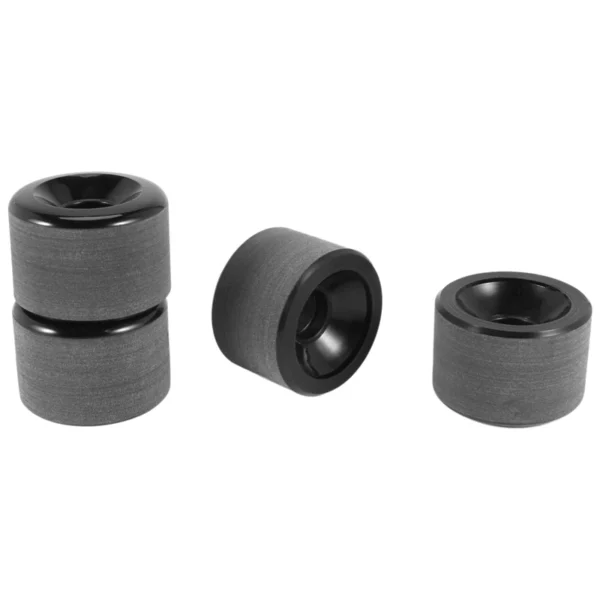 4 Pcs Skateboard Wheels Elastic PU Wearable Flexible Durable 65X45 PU Skateboard Wheels Sports Black
