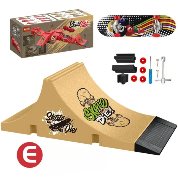 S73f51028bed14f1795e9b5dc6bf9e4e38.webp Professional Finger Skateboard DIY Skateboard Park Ramp Accessories Technology Deck Scene Venue Combination Toys Small Gifts