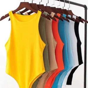 Summer Solid Sexy Bodycon Women Bodysuits Female 4 Color Green Slim Casual  Bodysuit Chic Lady Club Short Playsuits Femme