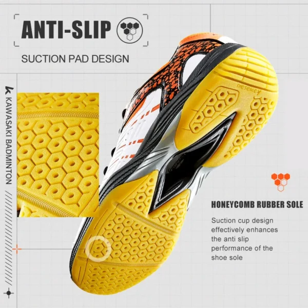 S7a52fd6975f54bd494dbab2b978aab73E.webp Kawasaki Badminton Shoes Breathable Anti-Slippery Sport Tennis Shoes for Men Women Sneakers K-063
