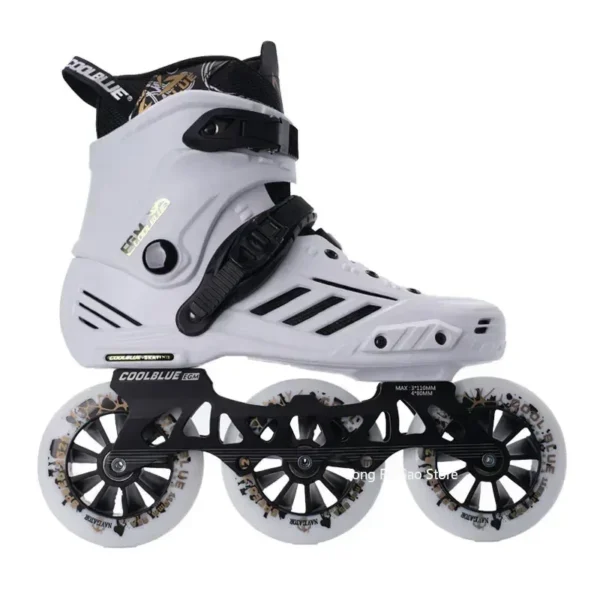 DF - Big three wheel speed skates adult professional racing roller skates adult roller skating children skates for men and women