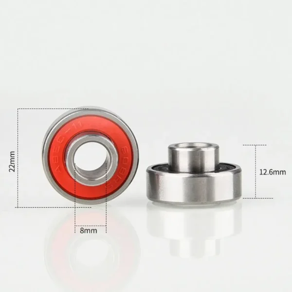 4/8pcs 608-2RS Skateboard Bearings Long Plate Integrated Bearing Long Life High Speed Silent Speed Bearing Parts & Accessories