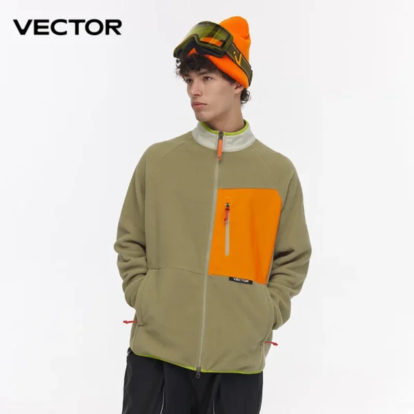 S8f9077b1f83a4458b903ea0ad9ddebfbN.webp VECTOR Fleece Jacket Woman Autumn Winter Warm Coats Men Clothing 2023 Contrast Sleeve Sweatshirt Coats Color Outdoor Jakcets