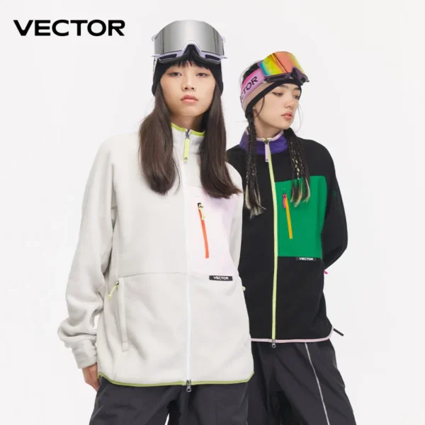 S9a17e1b0bba84ac48a6e61efcd6cf088u.webp VECTOR Fleece Jacket Woman Autumn Winter Warm Coats Men Clothing 2023 Contrast Sleeve Sweatshirt Coats Color Outdoor Jakcets