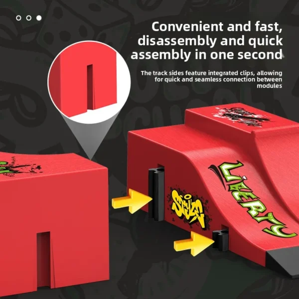 S9a30e6d463f64b59b309794b6611f1709.webp Professional Finger Skateboard DIY Skateboard Park Ramp Accessories Technology Deck Scene Venue Combination Toys Small Gifts