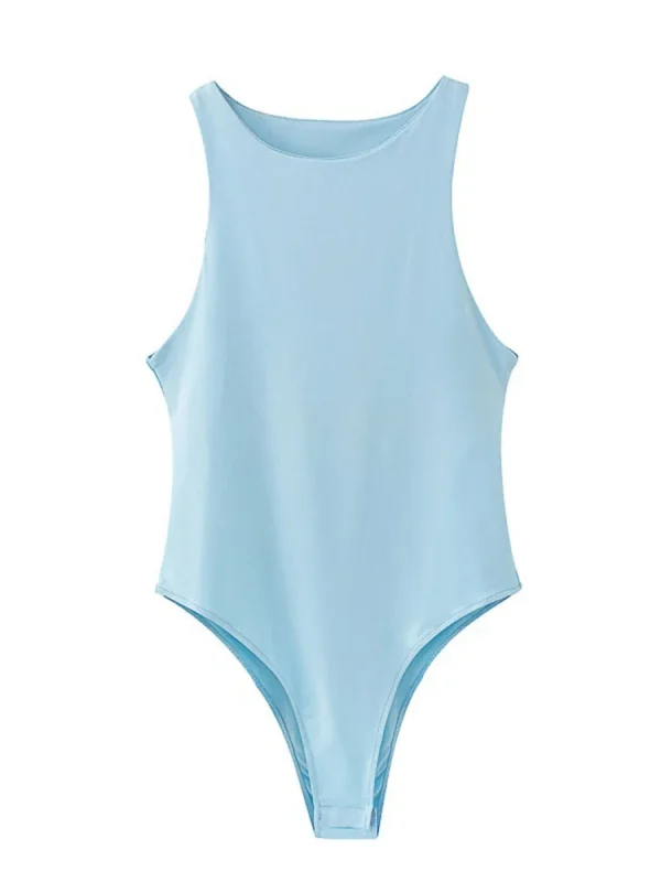 Summer Solid Sexy Bodycon Women Bodysuits Female 4 Color Green Slim Casual  Bodysuit Chic Lady Club Short Playsuits Femme