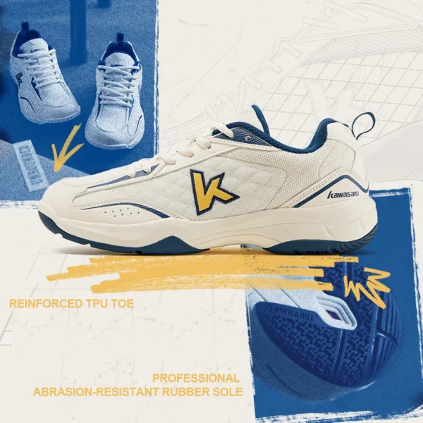 S9e5667de58dc4c6cba59517127615a3fY.webp Kawasaki Retro High elasticity professional badminton shoes K1B50-C32012 table tennis shoes For Men Women 36-45 EUR