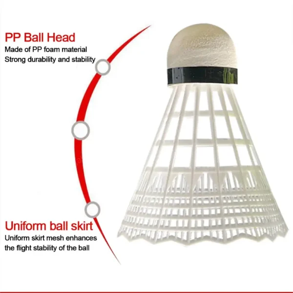 3/6 Pcs Green  PP Head Badminton Balls Portable Badminton Travel Out Products Sport Training Nylon Shuttlecock Outdoor Supplies