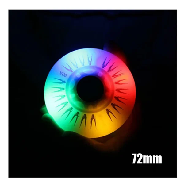1PCS Flash Inline Skate Wheels 90A LED Lighting Skating Wheels 80mm 76mm 72mm for Free Skate Slalom Roller Skating Shoes