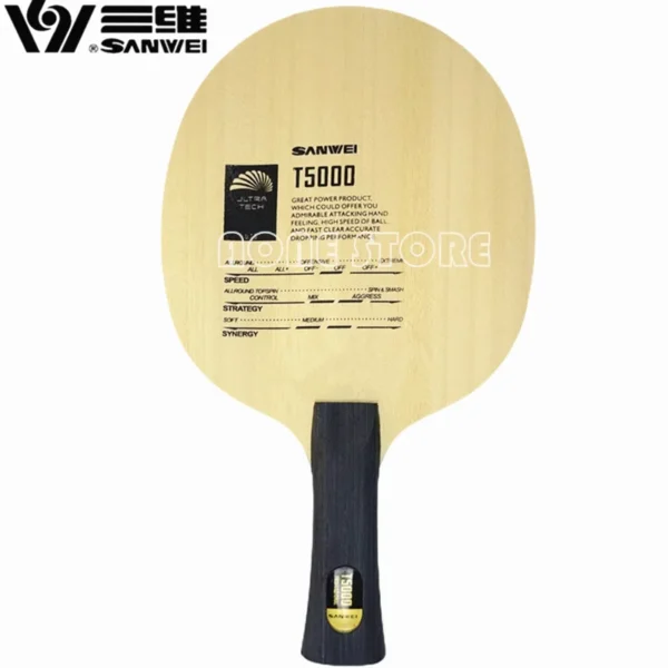 SANWEI T5000 CARBON Table Tennis Blade (5+2 Outer Carbon) T-5000 Original SANWEI Ping Pong Bat Paddle