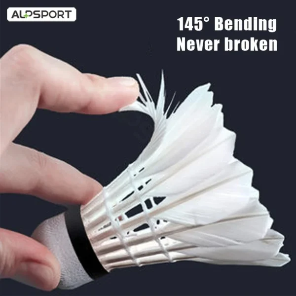 Saace22aab20c49c5af12cf0225cf0de9K.webp Alpsport 303 3/6/9 tubes White Goose Feather Badminton TraAlpsport ining ball Smooth Speed Outdoor Sports Equipment Shuttlecock