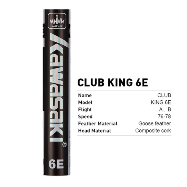 Sae591b8320184a4c8b3e7711be73f3c4z.webp 12PCS Kawasaki Badminton Shuttlecock King 8E Goose Feather Badminton Shuttlecock Training Sports Speed 76 77 Badminton Ball