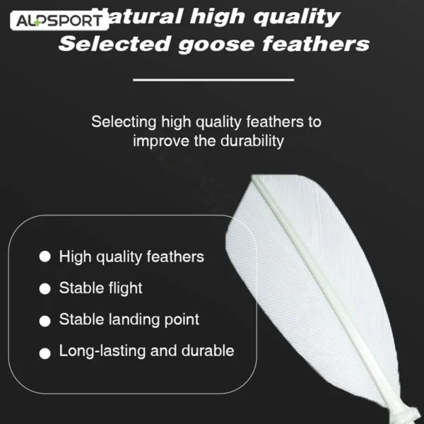 Sb4885f368cb246908280a3c98fb53e3b4.webp Alpsport 303 3/6/9 tubes White Goose Feather Badminton TraAlpsport ining ball Smooth Speed Outdoor Sports Equipment Shuttlecock